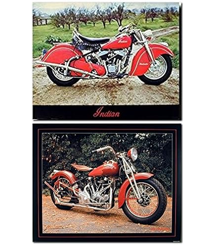 VINTAGE 木製看板　INDIAN MOTOR CYCLE 1920'S Indian Motorcycle Vintage Native American - Metal